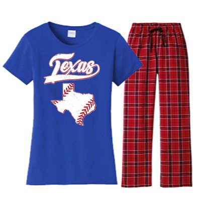 Texas State Baseball Fan Women's Flannel Pajama Set