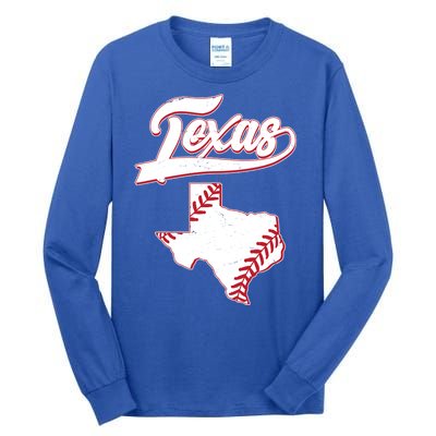 Texas State Baseball Fan Tall Long Sleeve T-Shirt