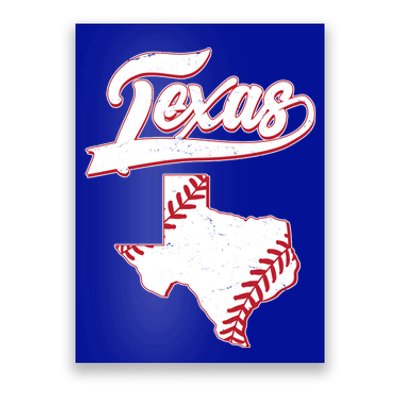 Texas State Baseball Fan Poster