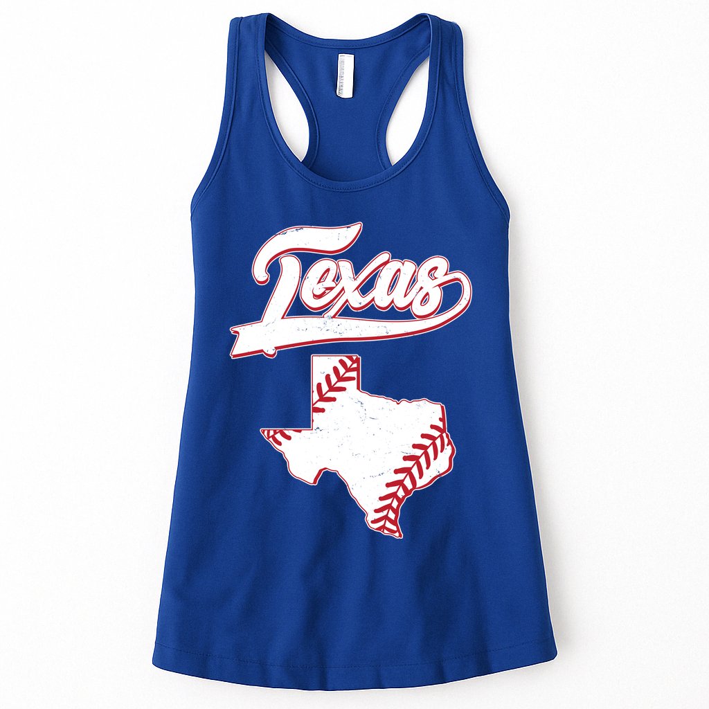 Texas State Baseball Fan Womens Tank Top