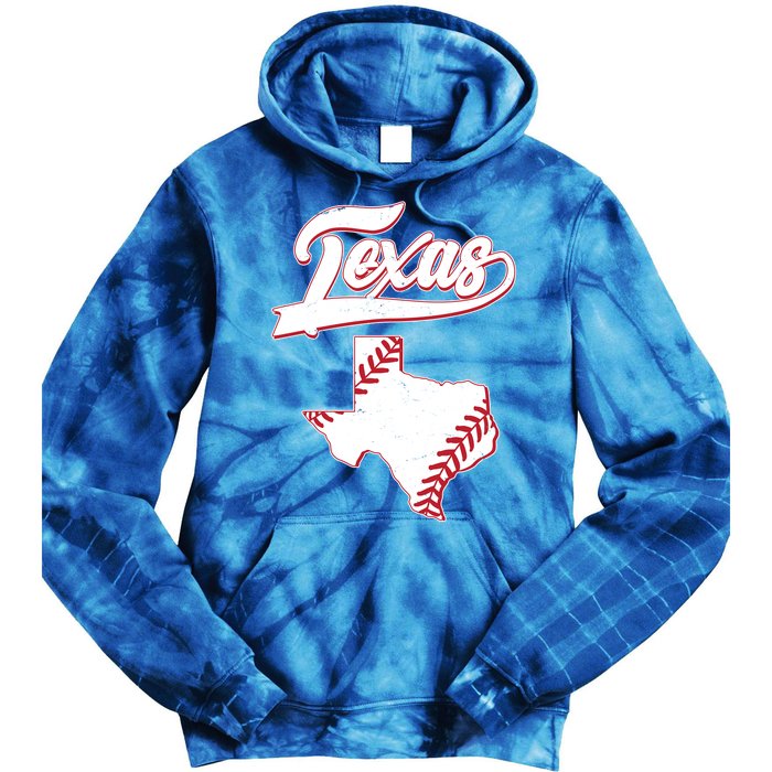 Texas State Baseball Fan Tie Dye Hoodie