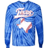 Texas State Baseball Fan Tie-Dye Long Sleeve Shirt