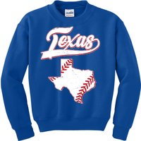 Texas State Baseball Fan Kids Sweatshirt