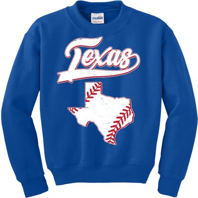 Texas State Baseball Fan Kids Sweatshirt