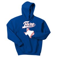 Texas State Baseball Fan Kids Hoodie