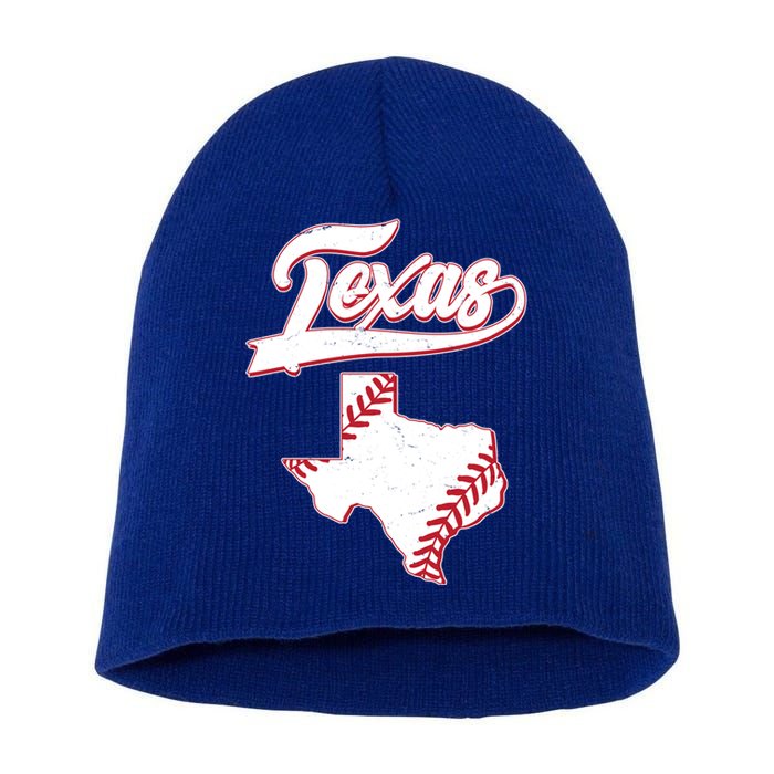 Texas State Baseball Fan Short Acrylic Beanie