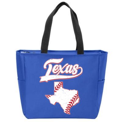 Texas State Baseball Fan Zip Tote Bag