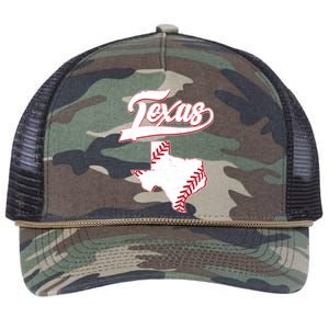 Texas State Baseball Fan Retro Rope Trucker Hat Cap