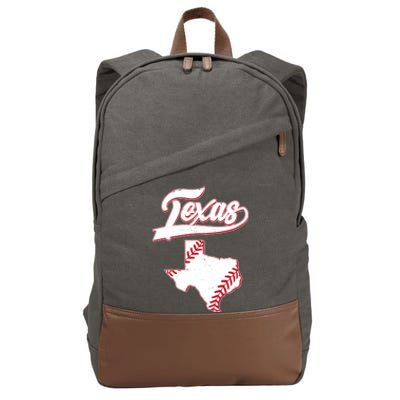 Texas State Baseball Fan Cotton Canvas Backpack