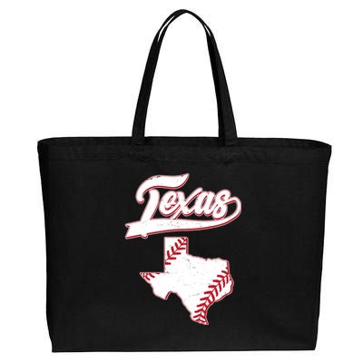 Texas State Baseball Fan Cotton Canvas Jumbo Tote