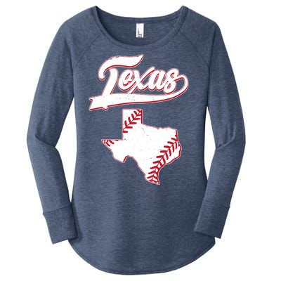 Texas State Baseball Fan Women's Perfect Tri Tunic Long Sleeve Shirt