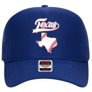 Texas State Baseball Fan High Crown Mesh Back Trucker Hat