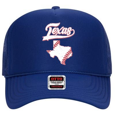 Texas State Baseball Fan High Crown Mesh Back Trucker Hat