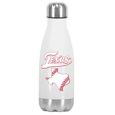 Texas State Baseball Fan Stainless Steel Insulated Water Bottle