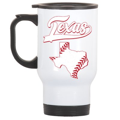 Texas State Baseball Fan Stainless Steel Travel Mug