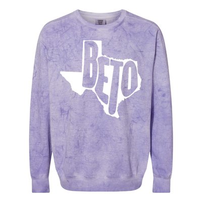 Texas State Beto For Senate Colorblast Crewneck Sweatshirt