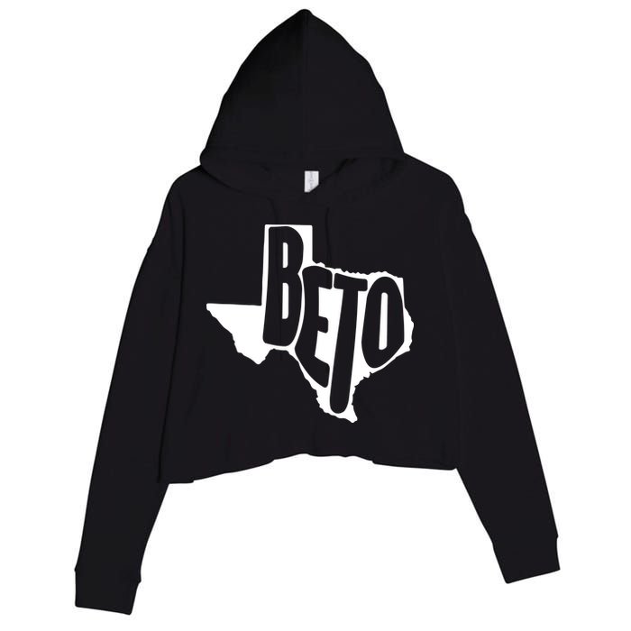 Texas State Beto For Senate Crop Fleece Hoodie