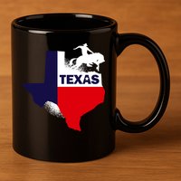 Texas State Cowboy 11oz C Handle Ceramic Mug