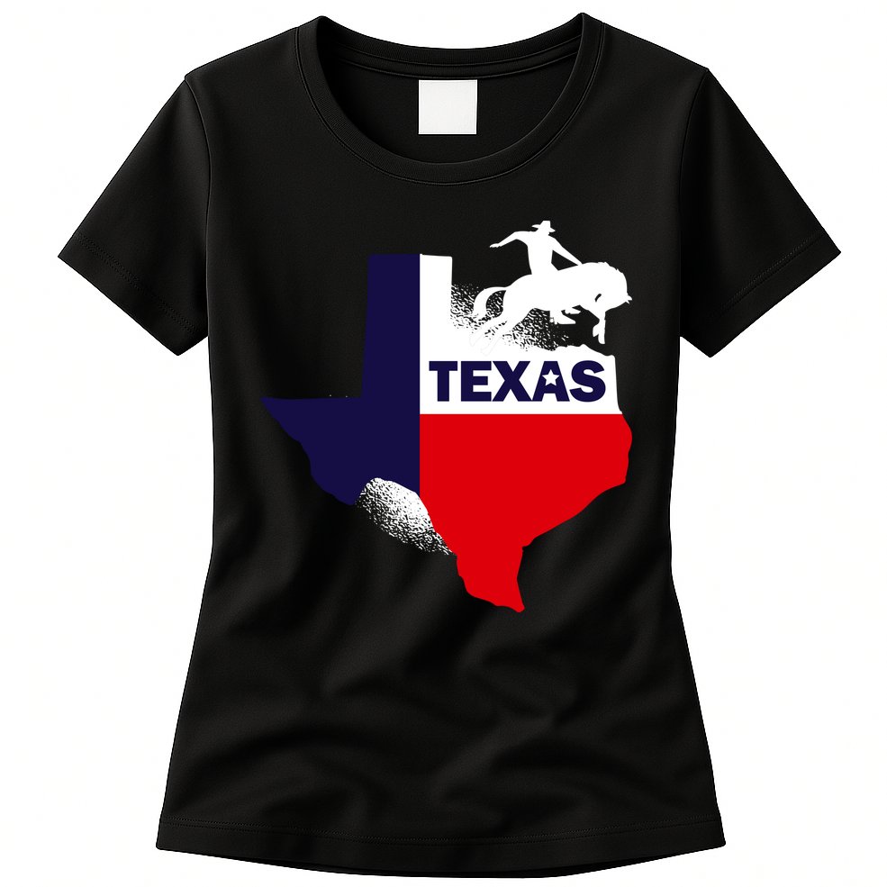 Texas State Cowboy Womens T-Shirt