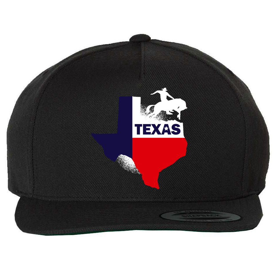 Texas State Cowboy Wool Snapback Cap