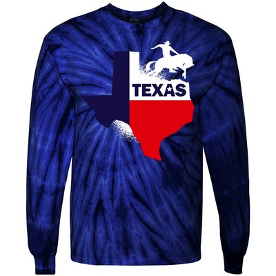 Texas State Cowboy Tie-Dye Long Sleeve Shirt