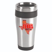 Texas State Word Map 16oz Travel Tumbler