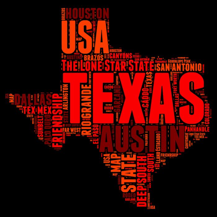 Texas State Word Map 16oz Travel Tumbler