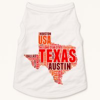 Texas State Word Map Doggie Tank