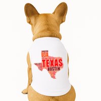 Texas State Word Map Doggie Tank