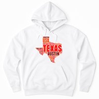 Texas State Word Map Hoodie