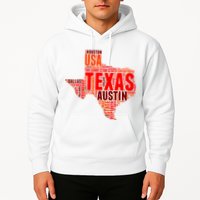 Texas State Word Map Hoodie
