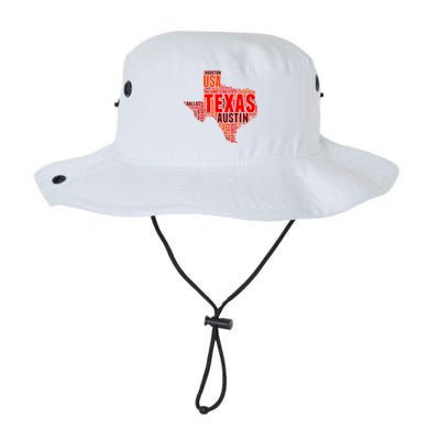 Texas State Word Map Bucket Hat