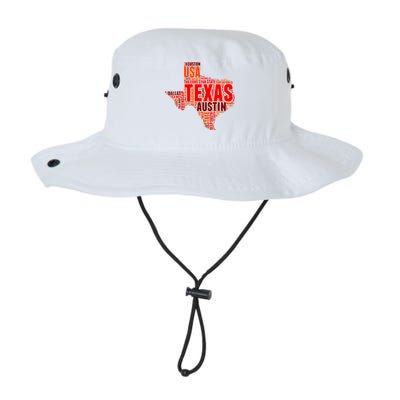 Texas State Word Map Legacy Cool Fit Booney Bucket Hat