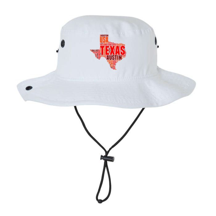 Texas State Word Map Bucket Hat