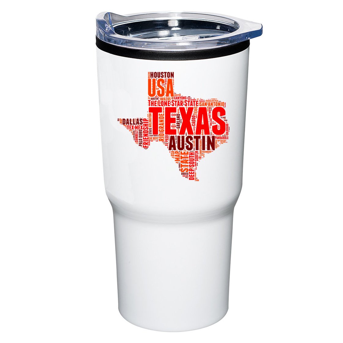 Texas State Word Map Tumbler