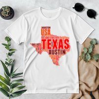 Texas State Word Map Premium T-Shirt