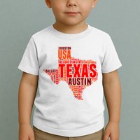 Texas State Word Map Toddler T-Shirt