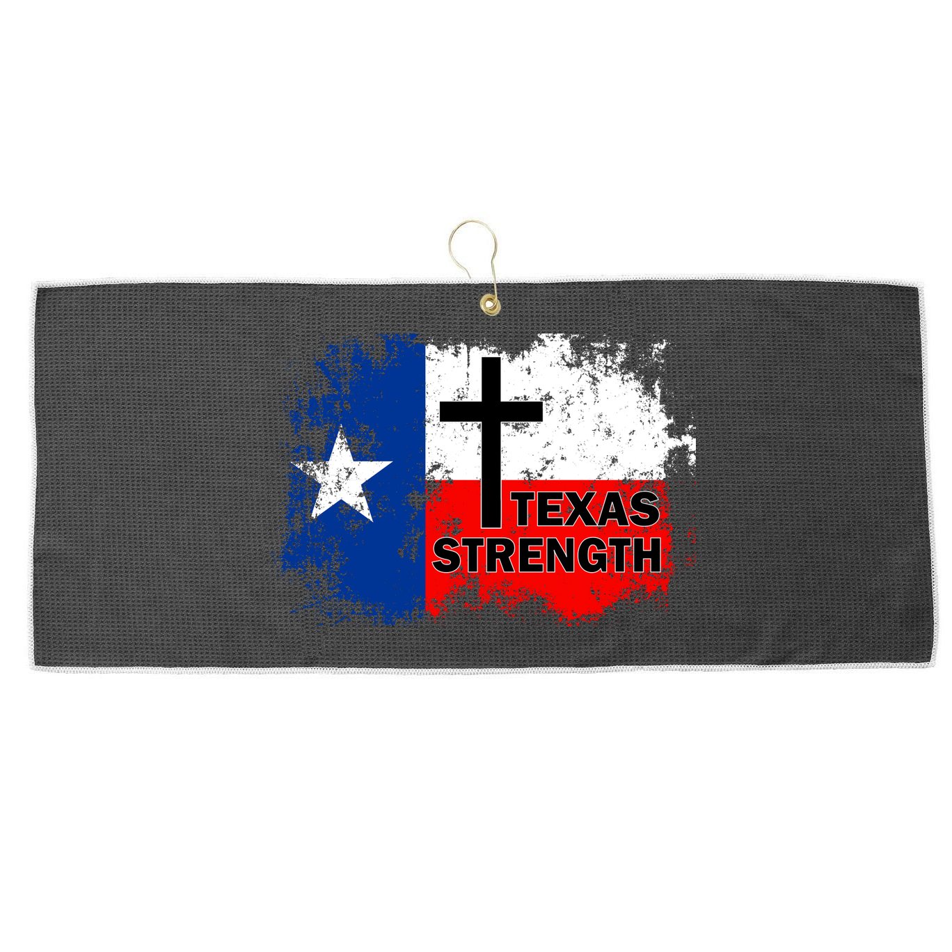 Texas Strength Shooting Large Microfiber Waffle Golf Towel