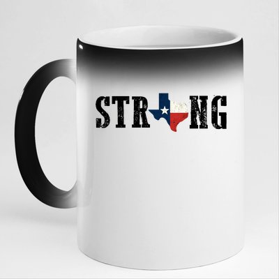 Texas Strong 11oz Black Color Changing Mug