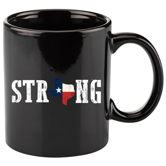 Texas Strong 11oz C Handle Ceramic Mug