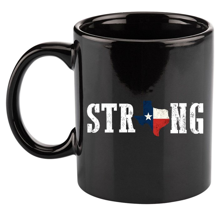 Texas Strong 11oz C Handle Ceramic Mug