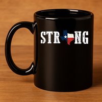 Texas Strong 11oz C Handle Ceramic Mug