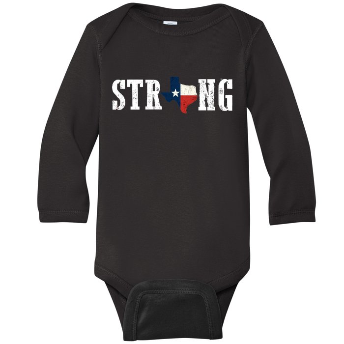 Texas Strong Baby Long Sleeve Bodysuit