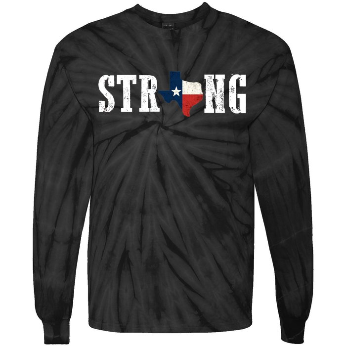 Texas Strong Tie-Dye Long Sleeve Shirt