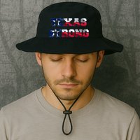 Texas Strong Flag Hurricane Harvey Aid Bucket Hat