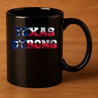 Texas Strong Flag Hurricane Harvey Aid 11oz C Handle Ceramic Mug