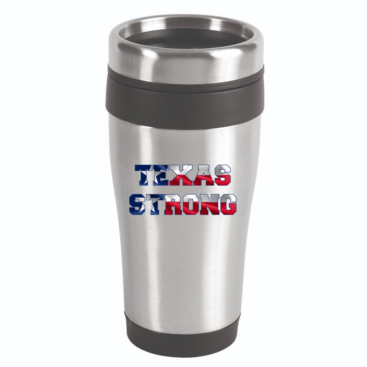 Texas Strong Flag Hurricane Harvey Aid 16oz Travel Tumbler