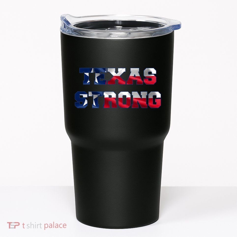 Texas Strong Flag Hurricane Harvey Aid Tumbler