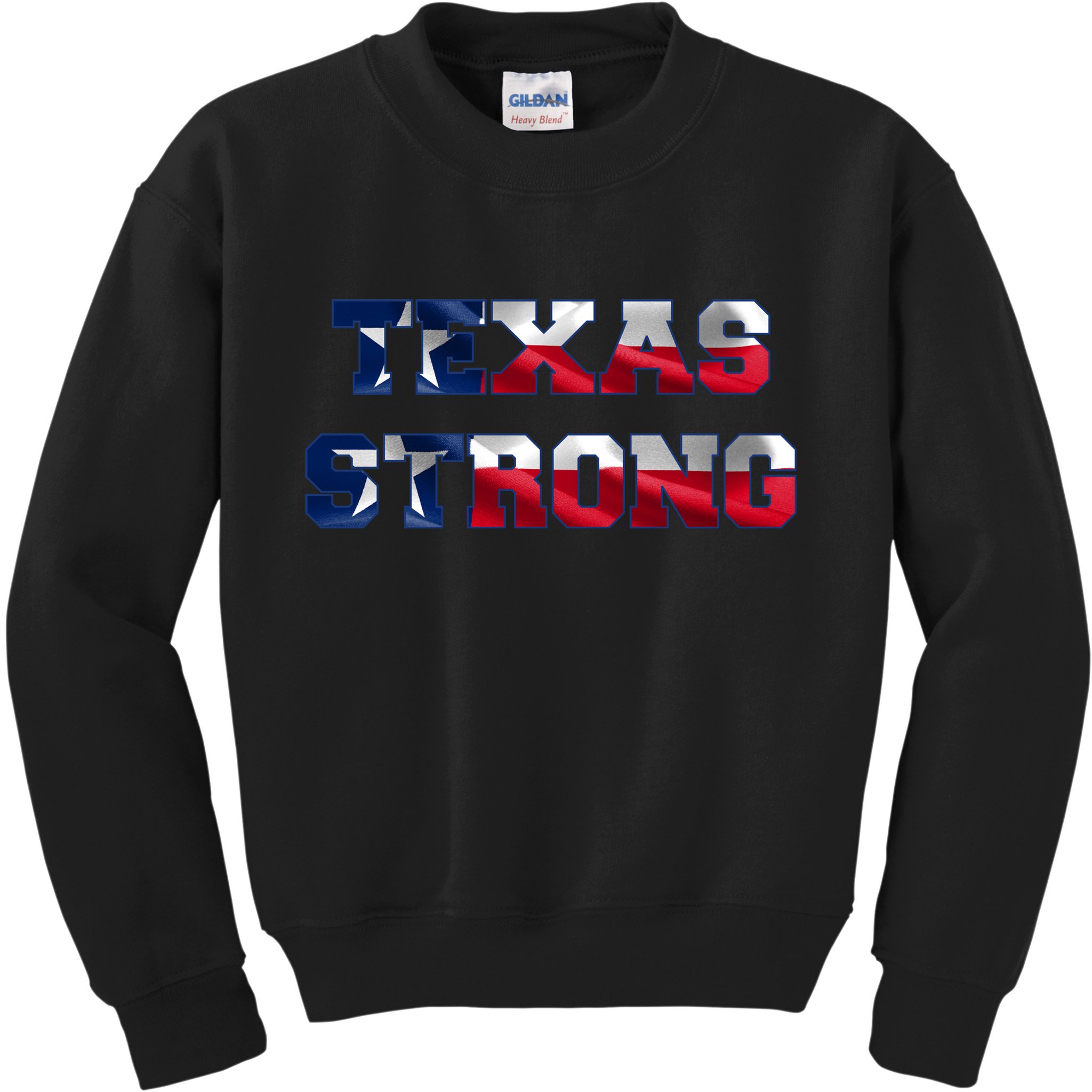 Texas Strong Flag Hurricane Harvey Aid Kids Sweatshirt
