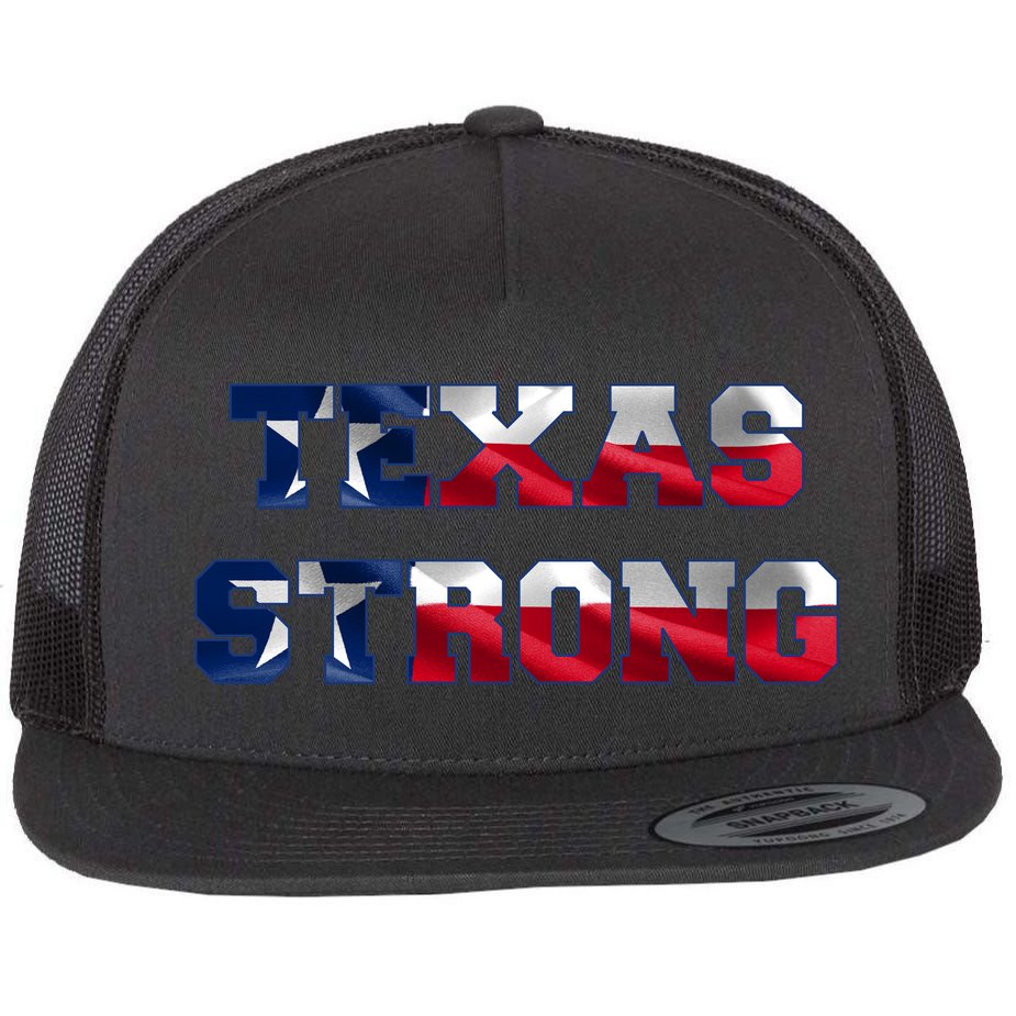 Texas Strong Flag Hurricane Harvey Aid Flat Bill Trucker Hat